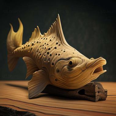 3D model Flat  nosed catfish fish (STL)